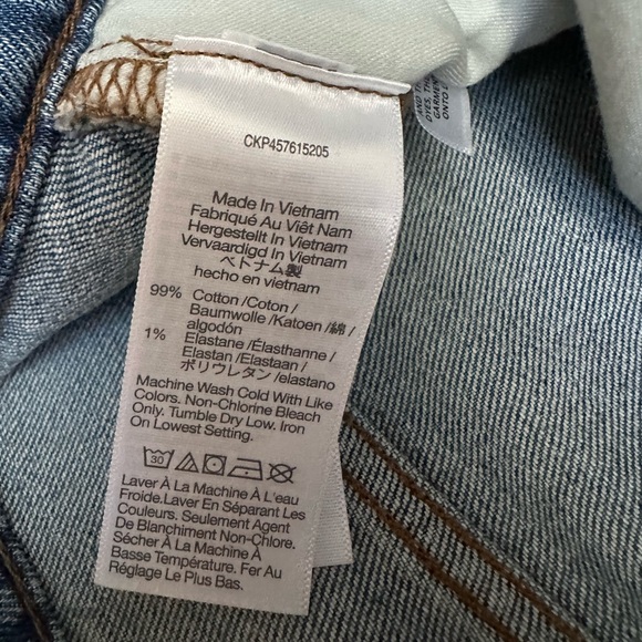 Madewell The Perfect Vintage Jeans Cut-off High Rise Straight Leg. - Picture 11 of 14